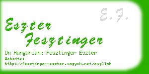 eszter fesztinger business card